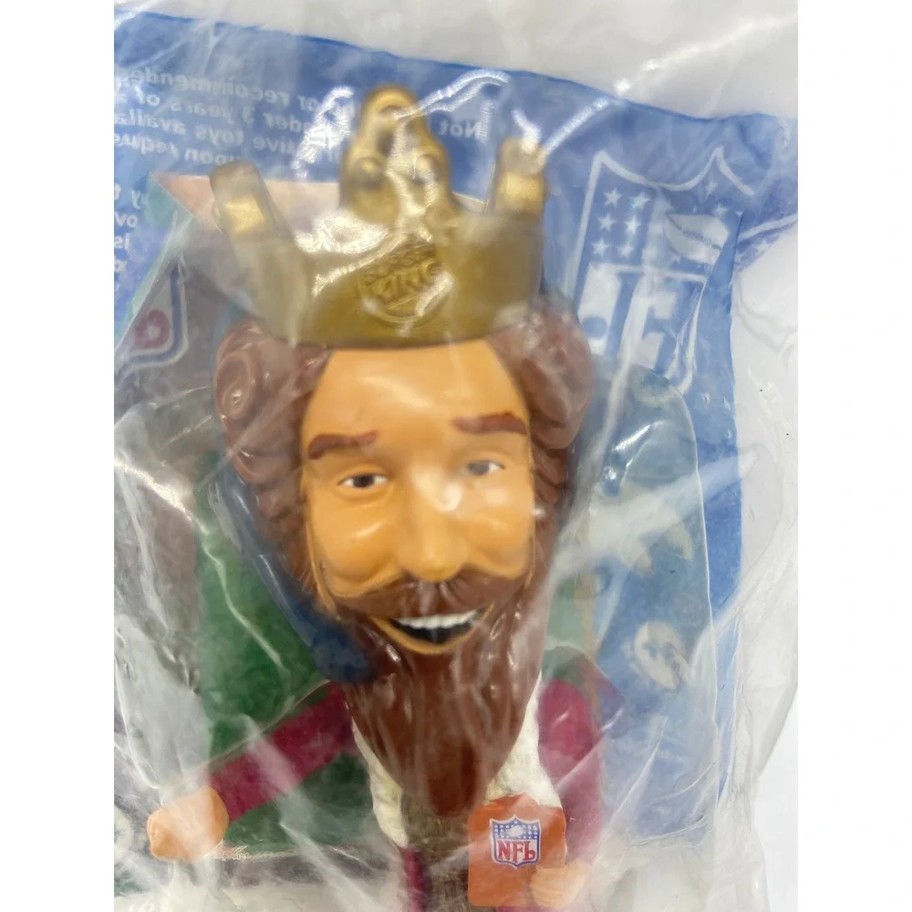 Burger King NFL Bobblehead Gold Brown 2006 Sealed King Mascot Figure‎